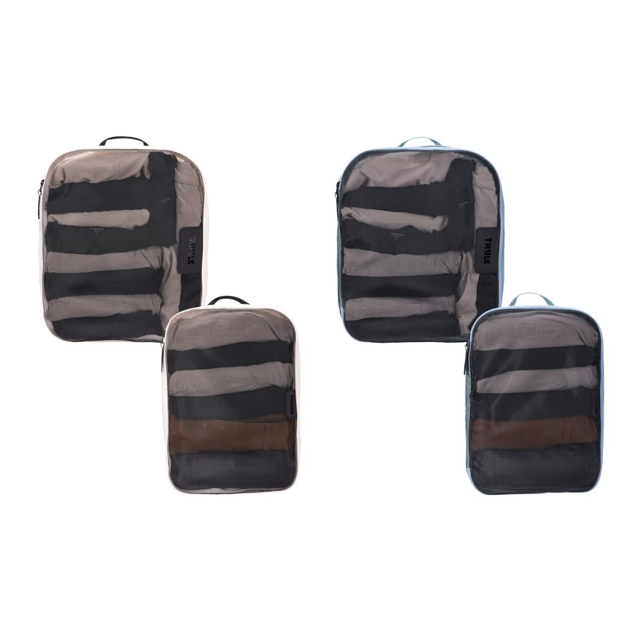 Set saculeti de depozitare Thule Family Packing Cube 2 mari + 2 medii, alb/albastru