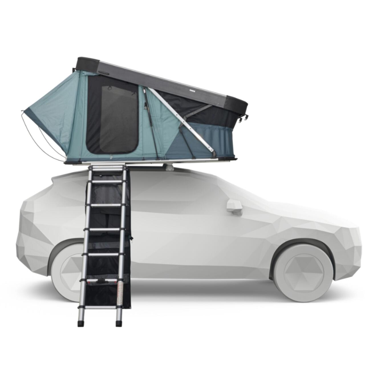 Cort auto cu prindere pe plafon, Thule, Widesky, pentru 2 persoane, Dark Slate