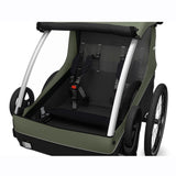 Remorca de bicicleta pentru transport 2 copii Thule Courier Vintage green