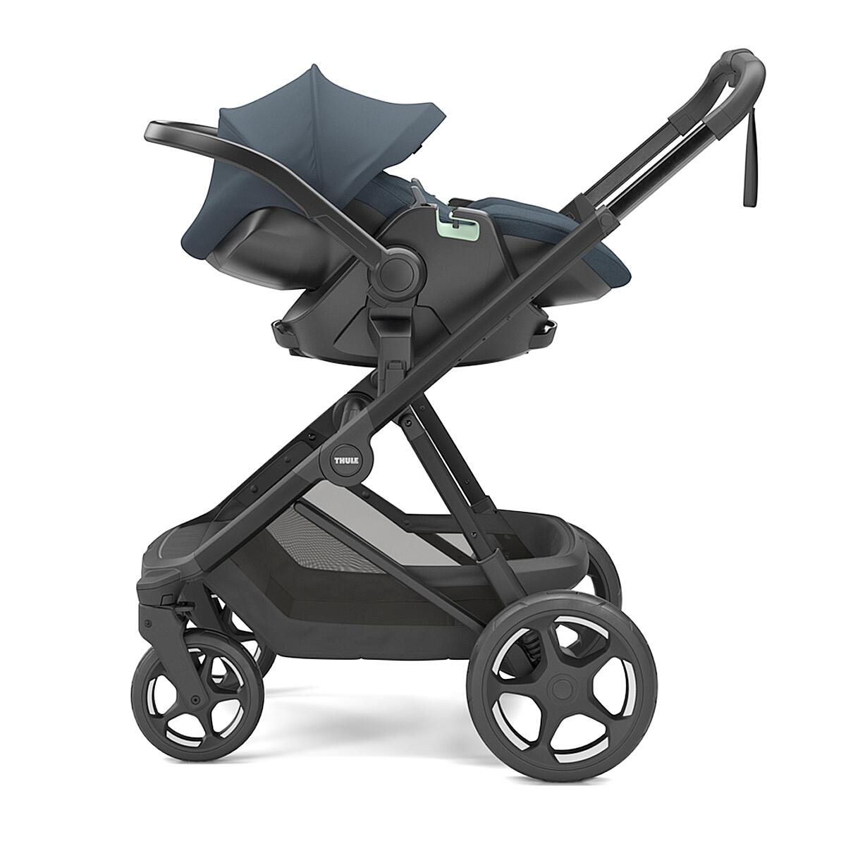 Set Carucior Thule Charm 2 in 1 Sport + landou, Darkest Blue
