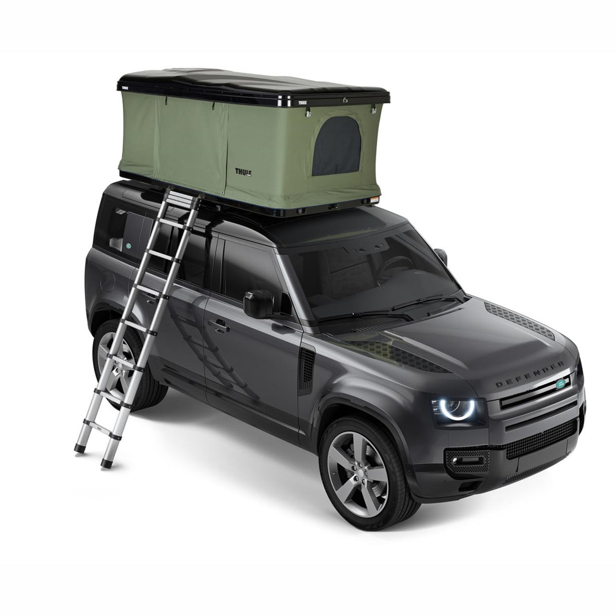 Cort auto cu prindere pe plafon, Thule, Basin, 2 persoane, Hard-Shell, Negru