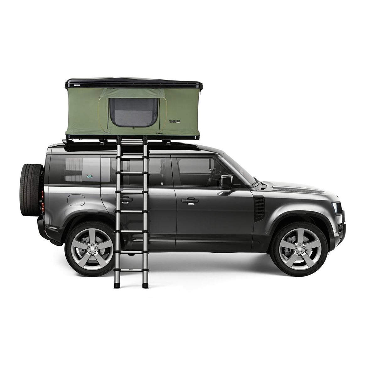 Cort auto cu prindere pe plafon, Thule, Basin, 2 persoane, Hard-Shell, Negru
