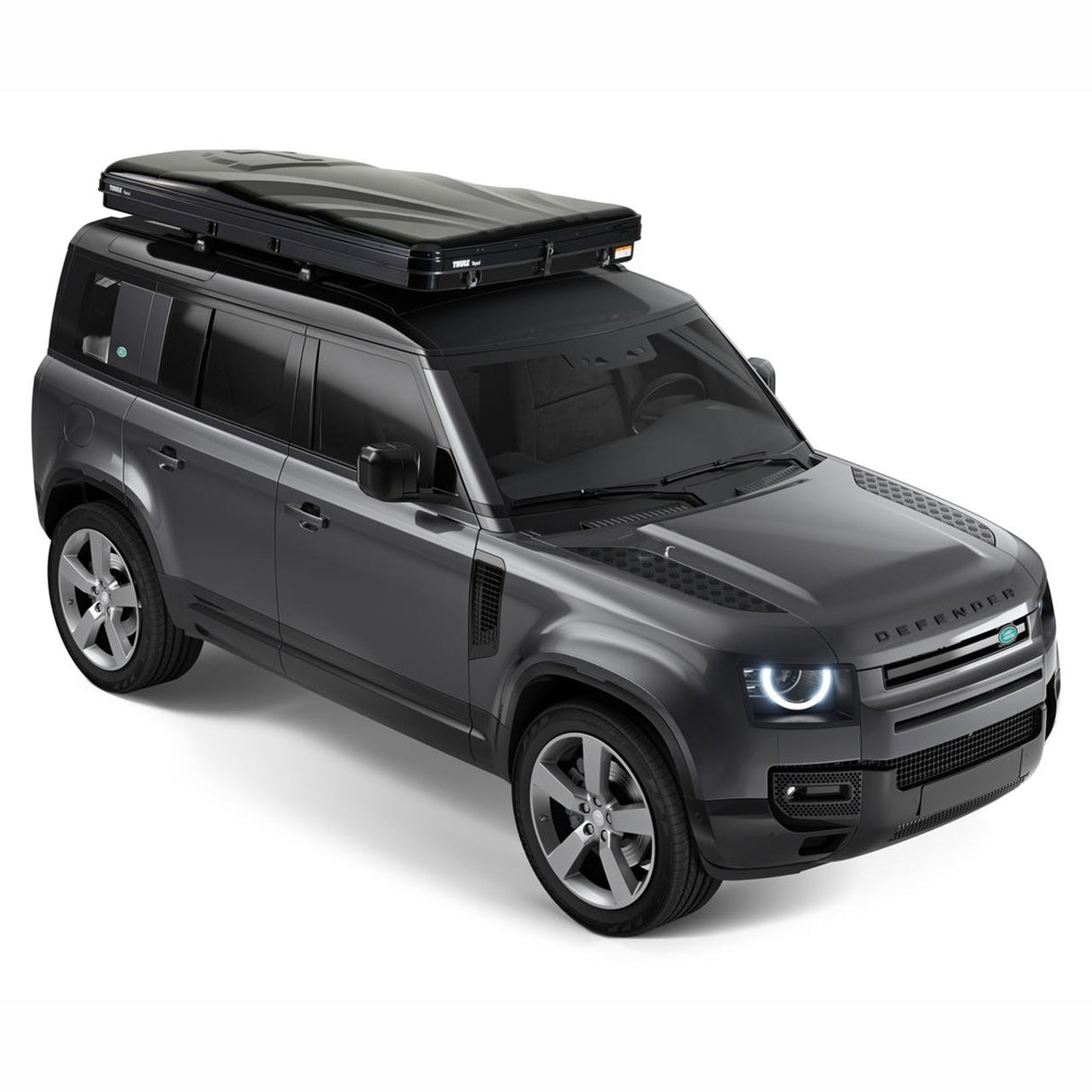Cort auto cu prindere pe plafon, Thule, Basin, 2 persoane, Hard-Shell, Negru