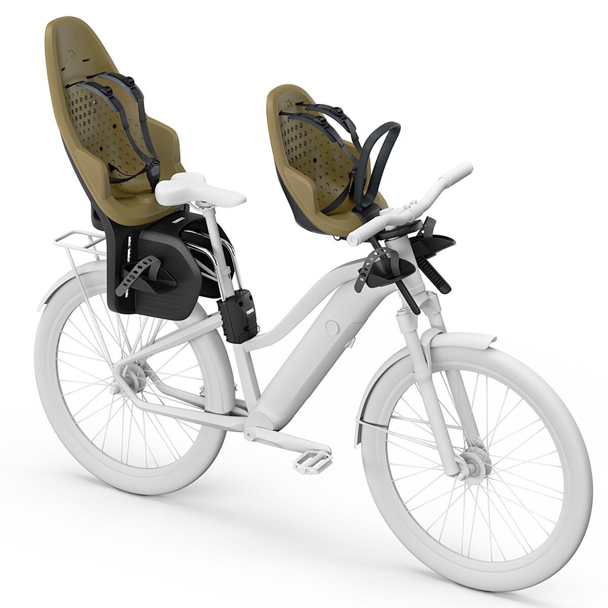 Scaun pentru copii, cu montare pe bicicleta in spate - Thule Yepp 2 Maxi Frame mount, Nutria Green
