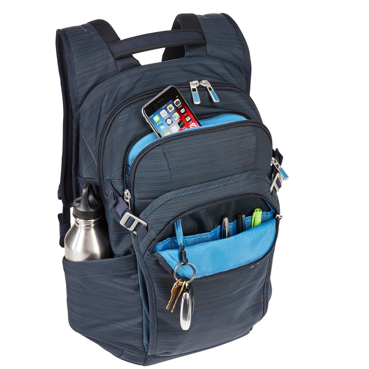 Rucsac urban cu compartiment laptop, Thule, Construct, 24L, Carbon Blue, model 2026