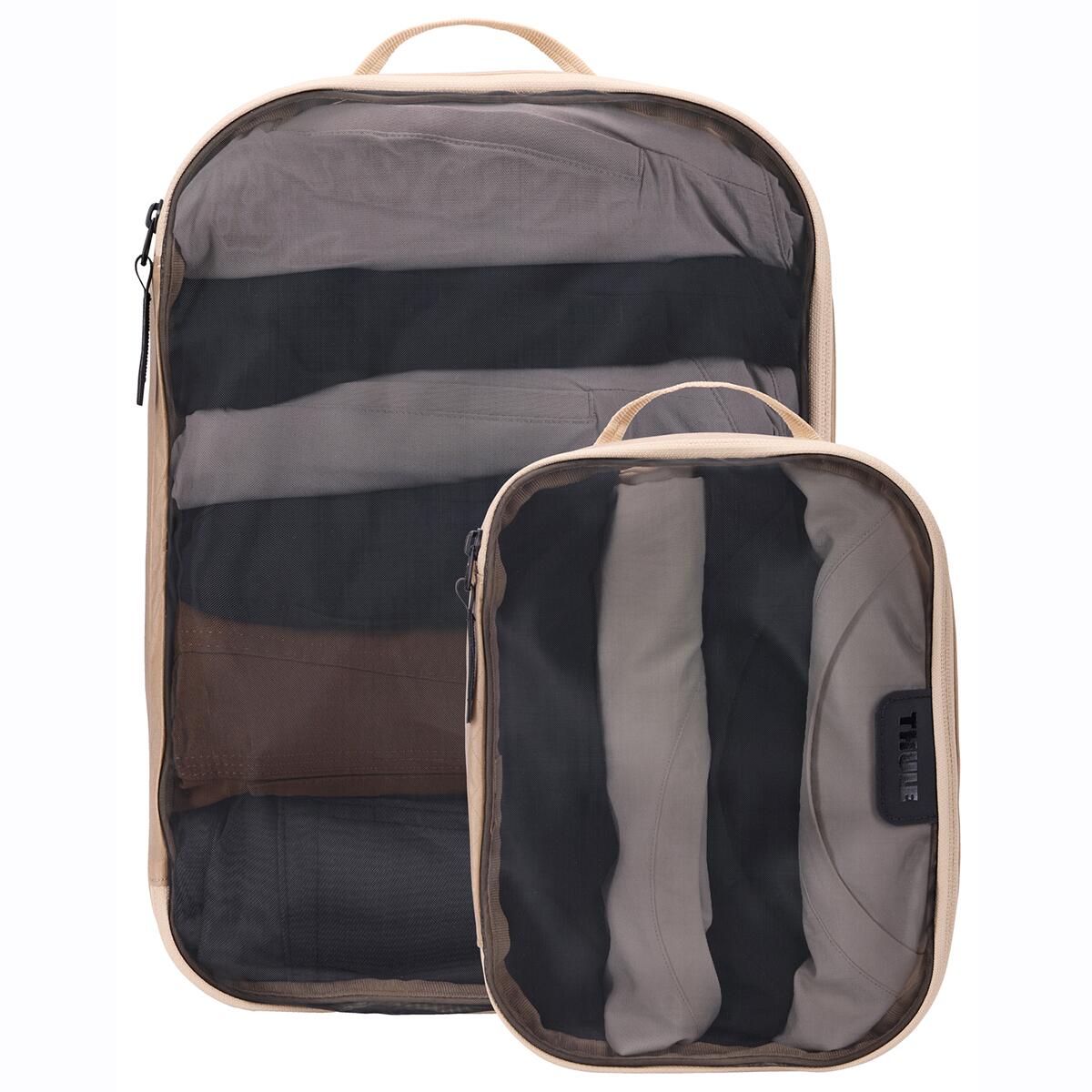 Set saculeti de depozitare Thule Packing Cube mediu + mic, Gentle Beige
