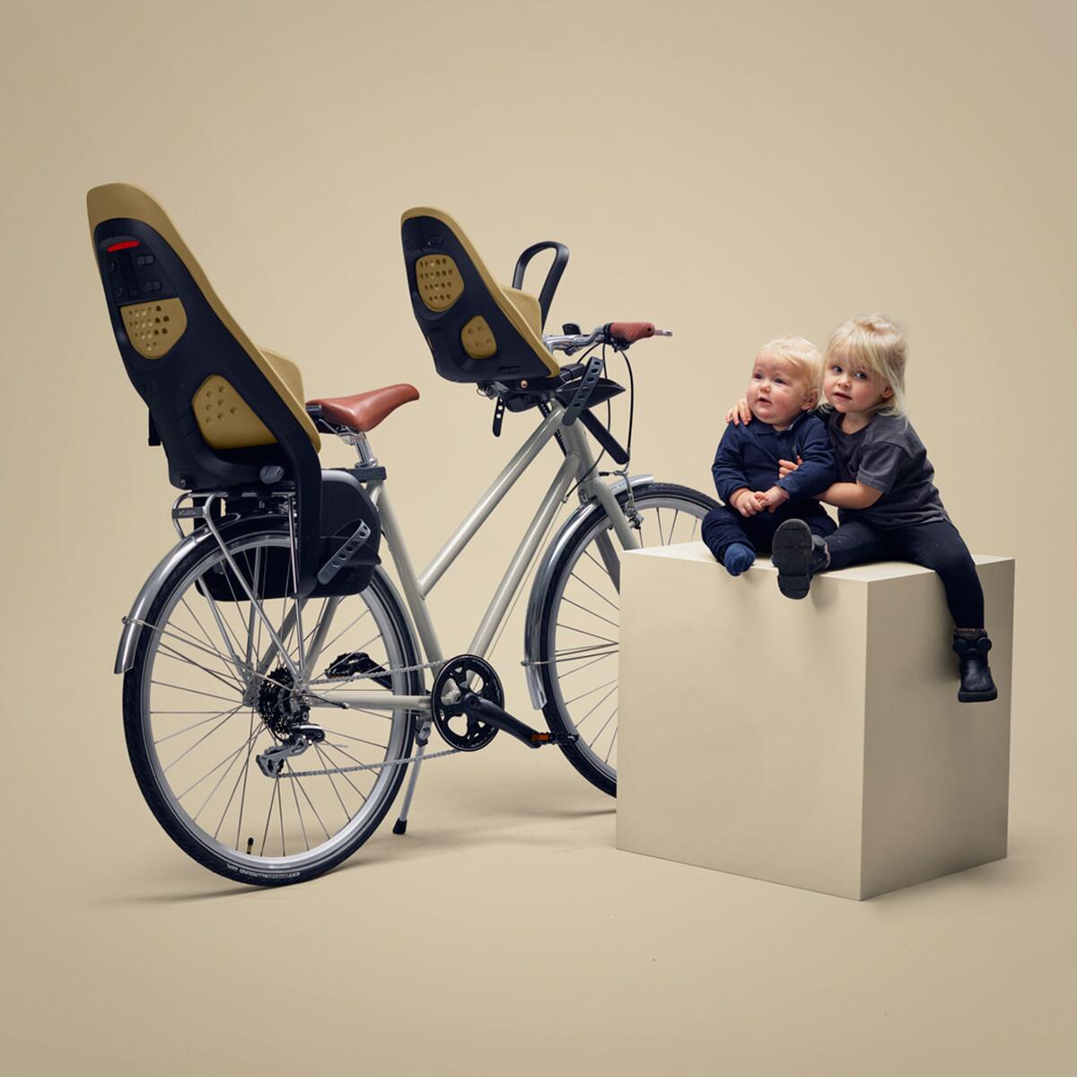 Scaun pentru copii, cu montare pe bicicleta in fata - Thule Yepp 2 Mini Front mounted, Nutria Green