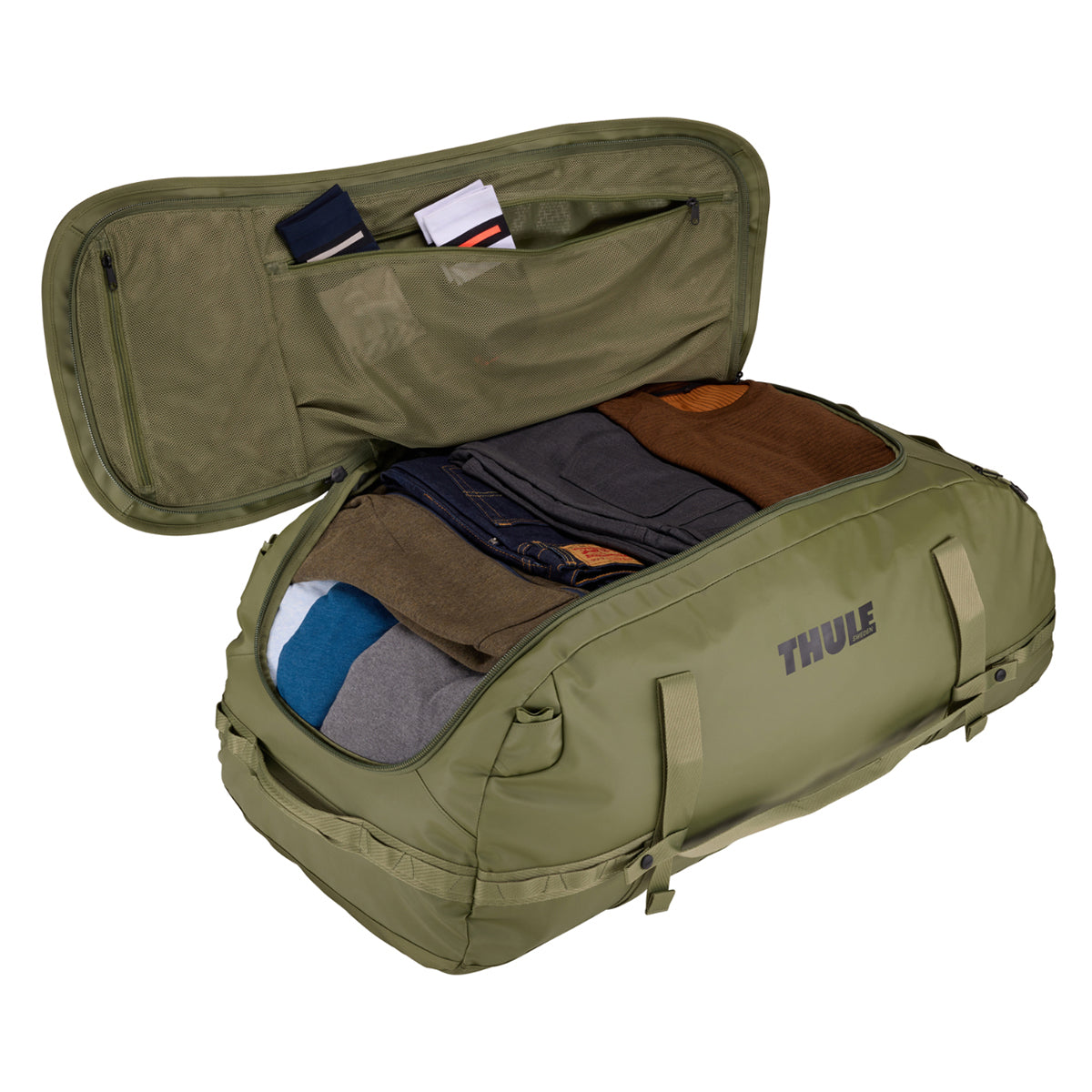Geanta voiaj duffel, Thule, Chasm, 130L, Olivine