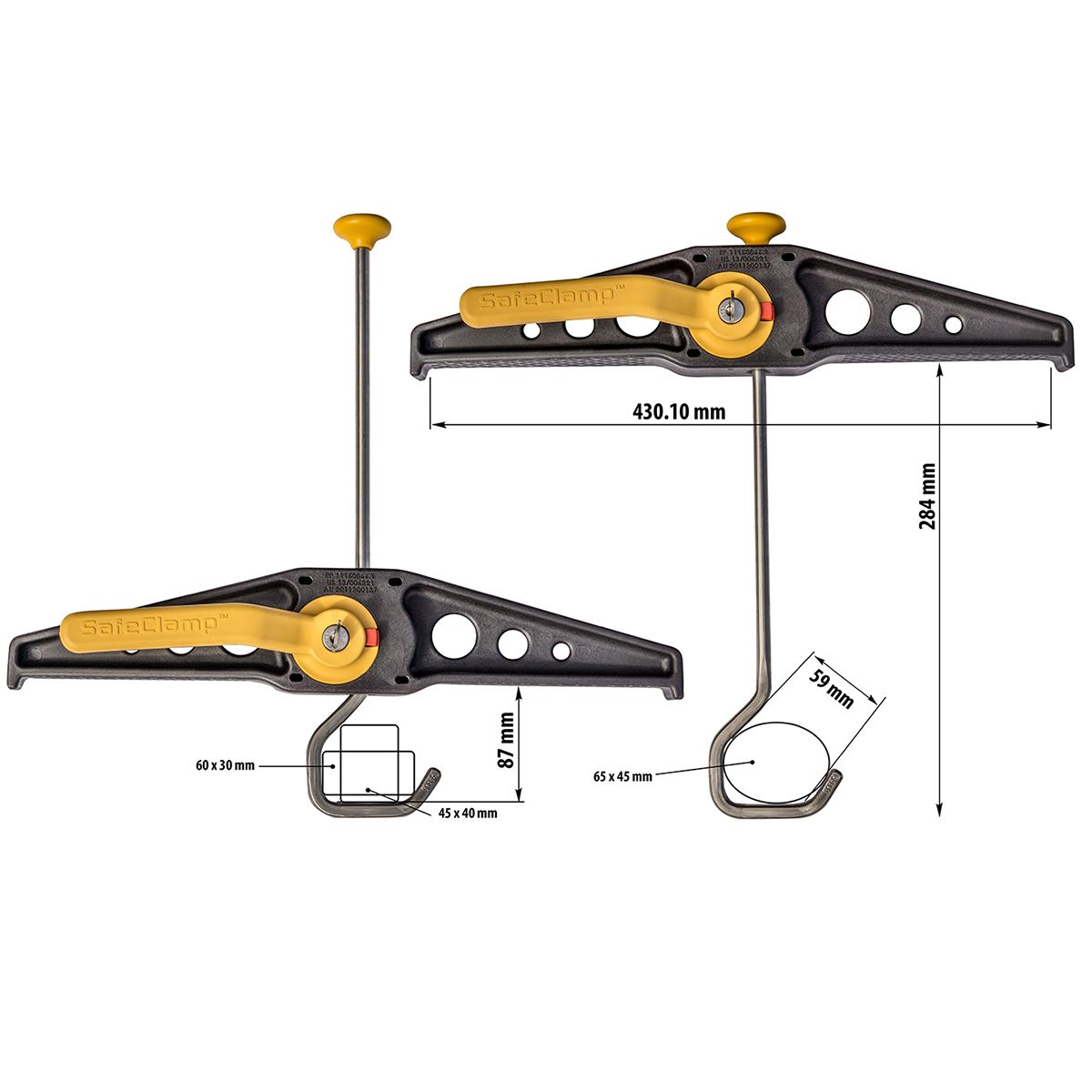 Suport fixare scara, Rhino, Safe Clamp, RAS21, set de 2 buc.
