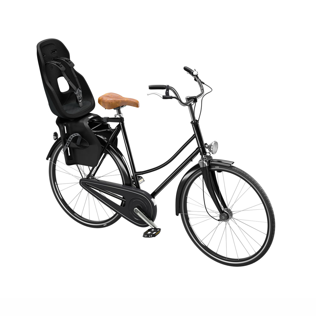 Scaun pentru copii, Thule Yepp Nexxt 2 Maxi Midnight Black Rack mounted, cu montare pe bicicleta in spate