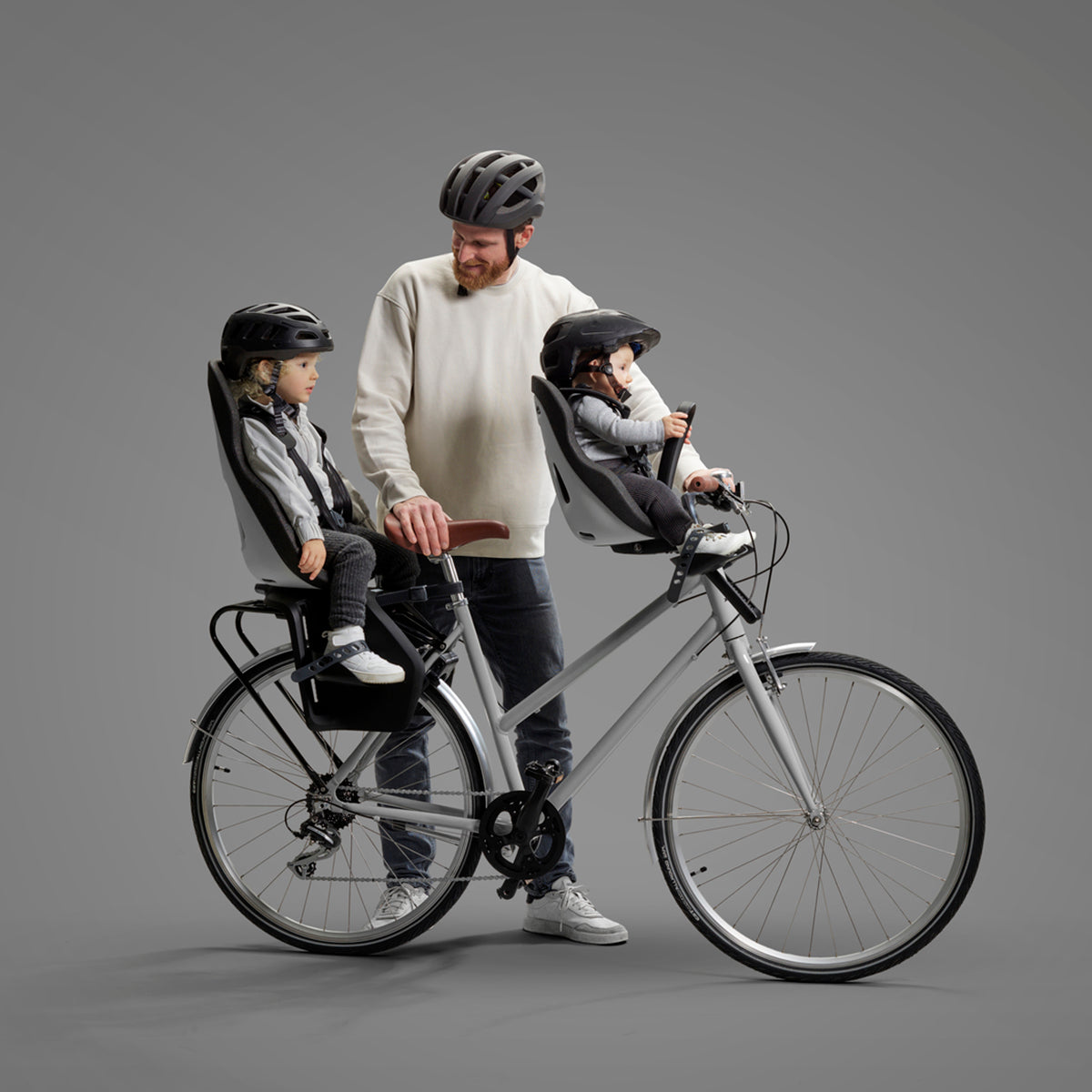 Scaun pentru copii, cu montare pe bicicleta in fata - Thule Yepp Nexxt 2 Mini Monument Gray