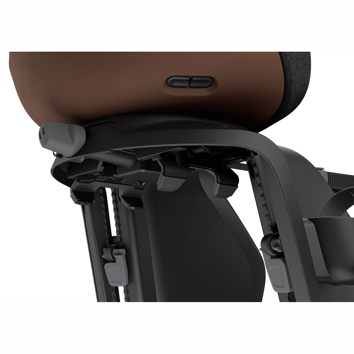 Scaun pentru copii, Thule Yepp Nexxt 2 Maxi Chocolate Brown Rack mounted, cu montare pe bicicleta in spate