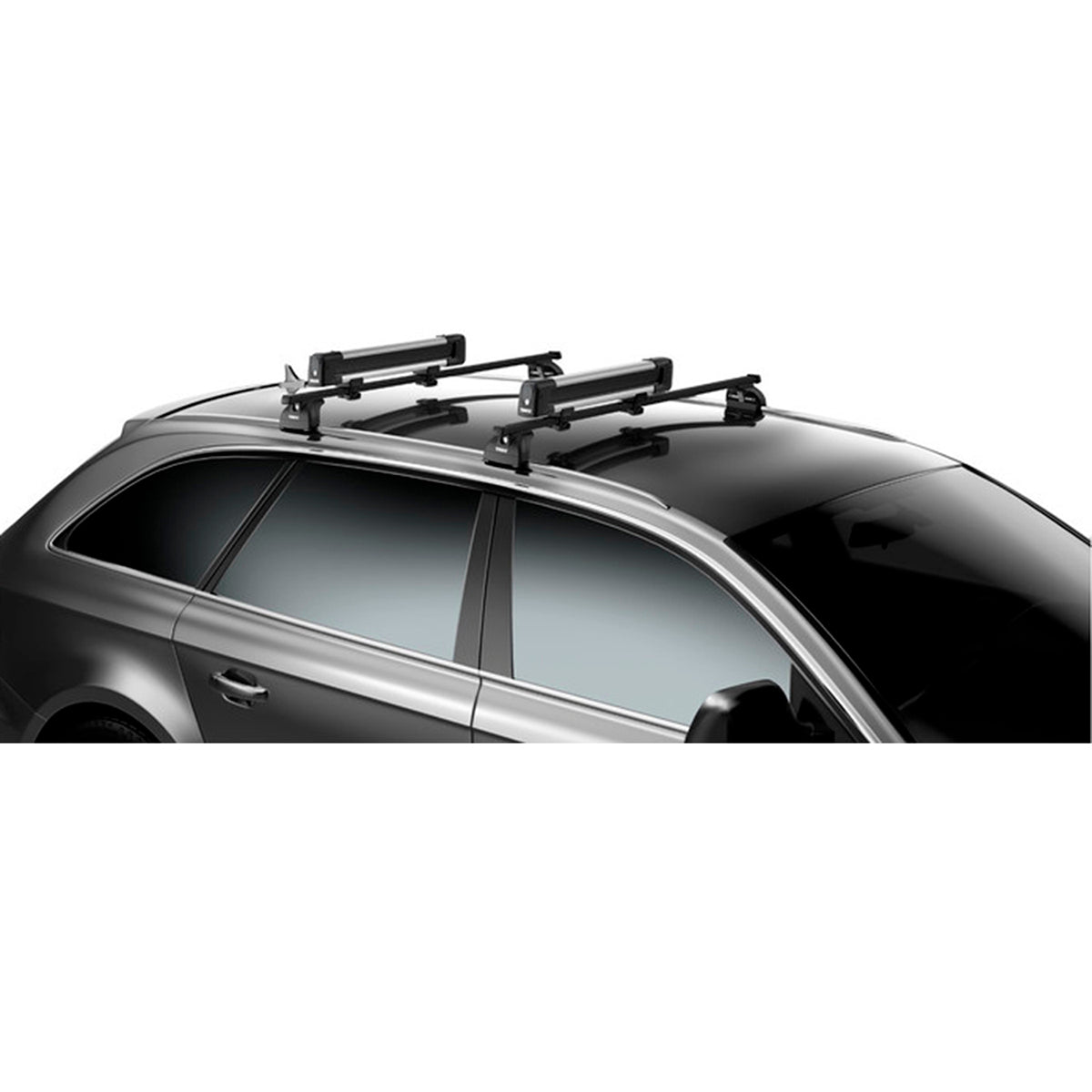 Suport 2 perechi schiuri Thule SnowPack 7322 cu prindere pe bare transversale aluminiu cu profil T