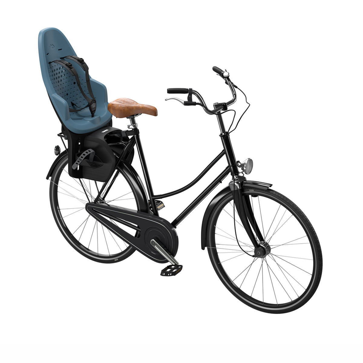 Scaun pentru copii, Thule Yepp 2 Maxi Aegean Blue Rack mounted, cu montare pe bicicleta in spate