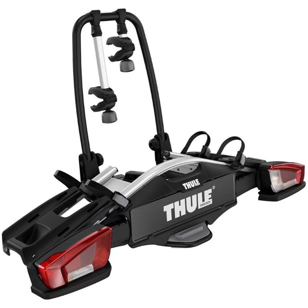 Suport biciclete Thule VeloCompact 924001 cu prindere pe carligul de remorcare, pentru 2 biciclete, 13-pini