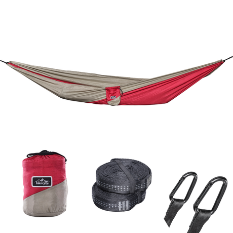 Hamac hikerjoy burgundy roșu profund, nylon parașută 210T