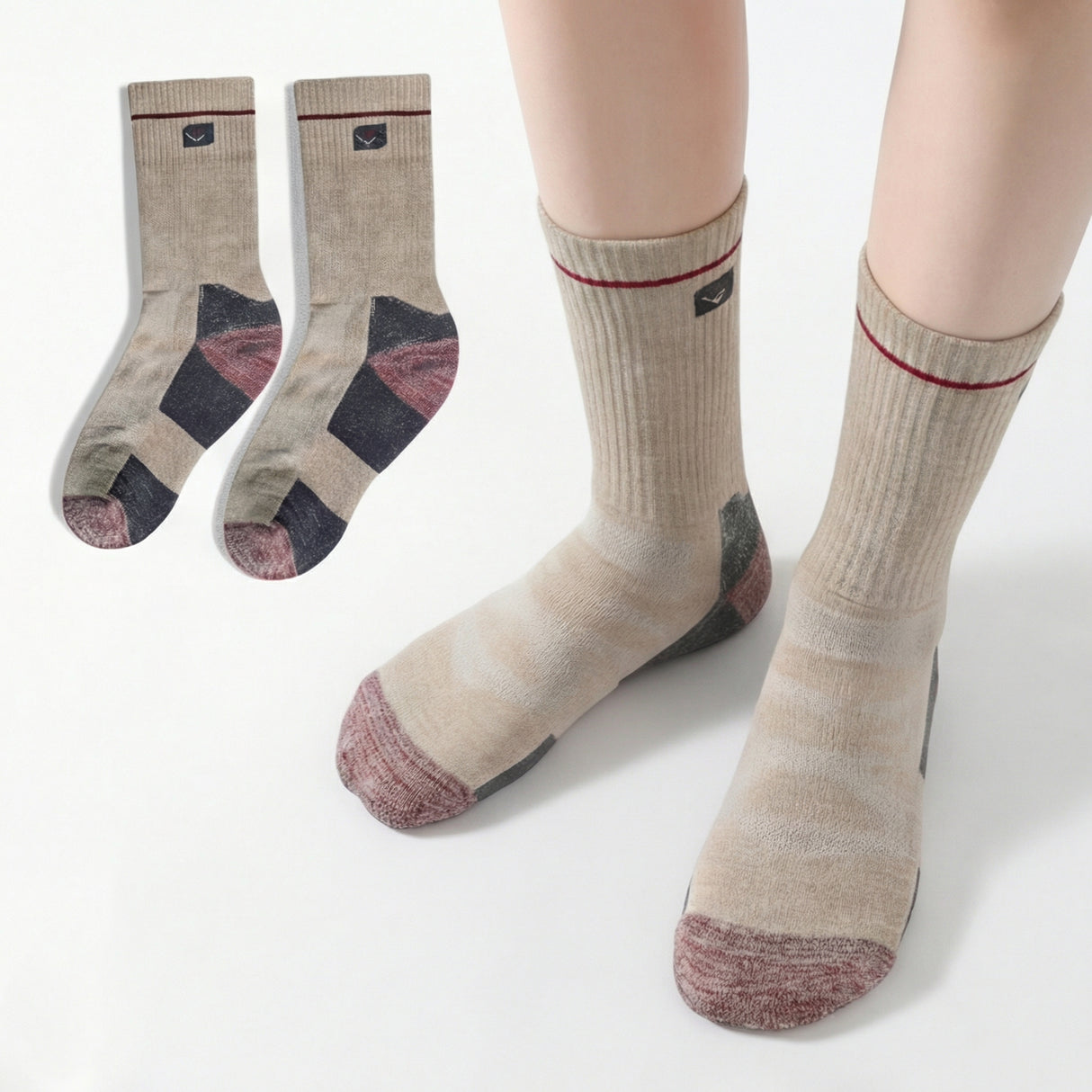 Șosete Termice pentru Ski si Drumetii, 92% Lana Merino, Groase, Respirabile și Uscare Rapidă, Unisex