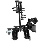 Suport 2 biciclete Peruzzo Siena 668E compatibil cu biciclete electrice cu prindere pe carligul de remorcare, Negru Mat