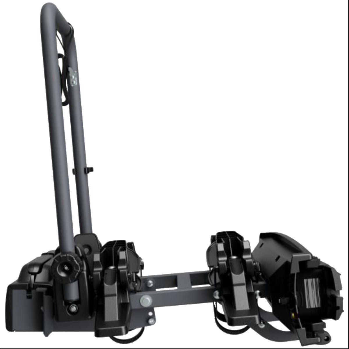 Suport 2 biciclete Peruzzo Pure Instinct 708W compatibil cu biciclete electrice cu prindere pe carligul de remorcare, Anthracite Grey