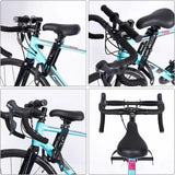 Scaun frontal de bicicletă pentru copii 2-5 ani, montaj pe cadru MTB, cu ghidon, negru