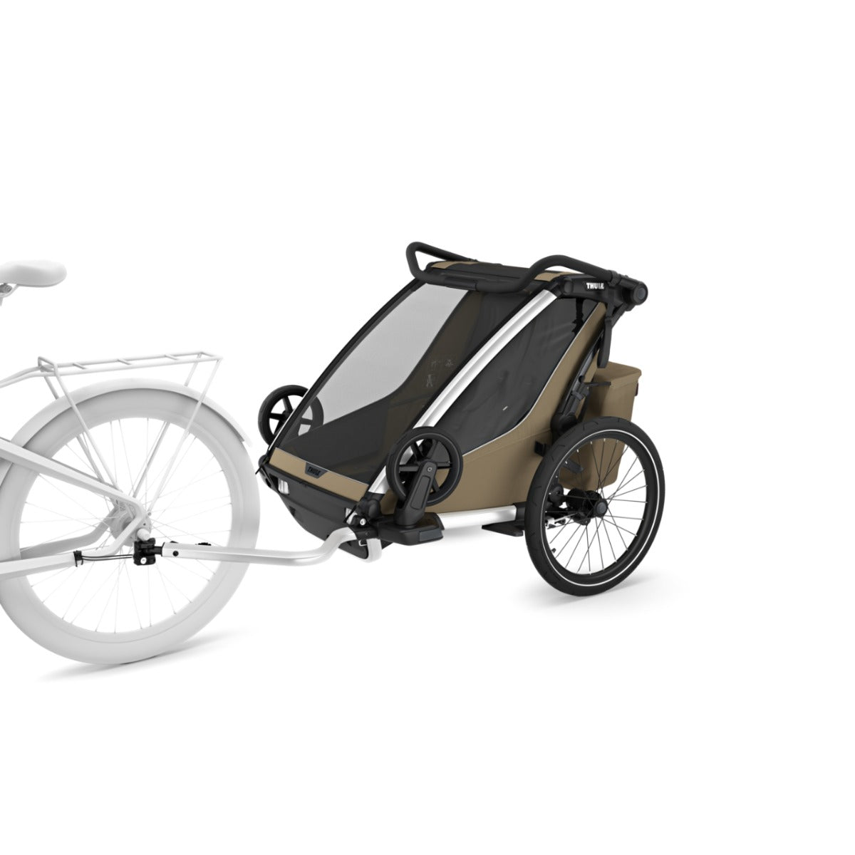 Carucior multisport double Thule Chariot Cross 2, Faded Khaki