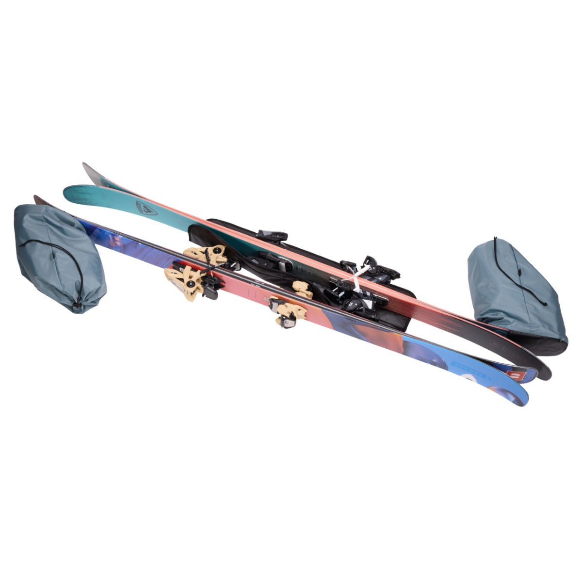 Geanta schi Thule RoundTrip Double Ski Roller 192cm, Negru, 2024