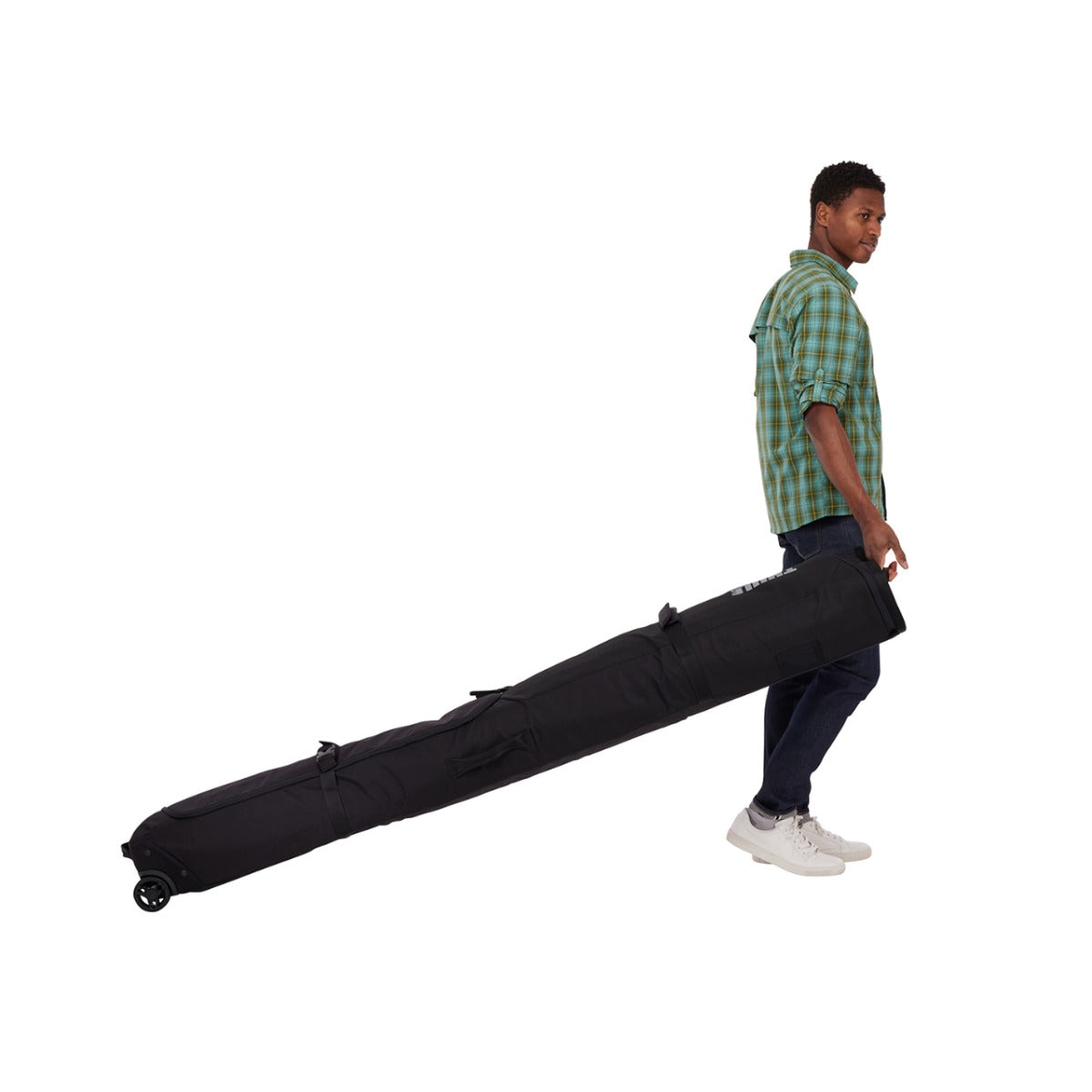 Geanta schi Thule RoundTrip Double Ski Roller 192cm, Negru, 2024