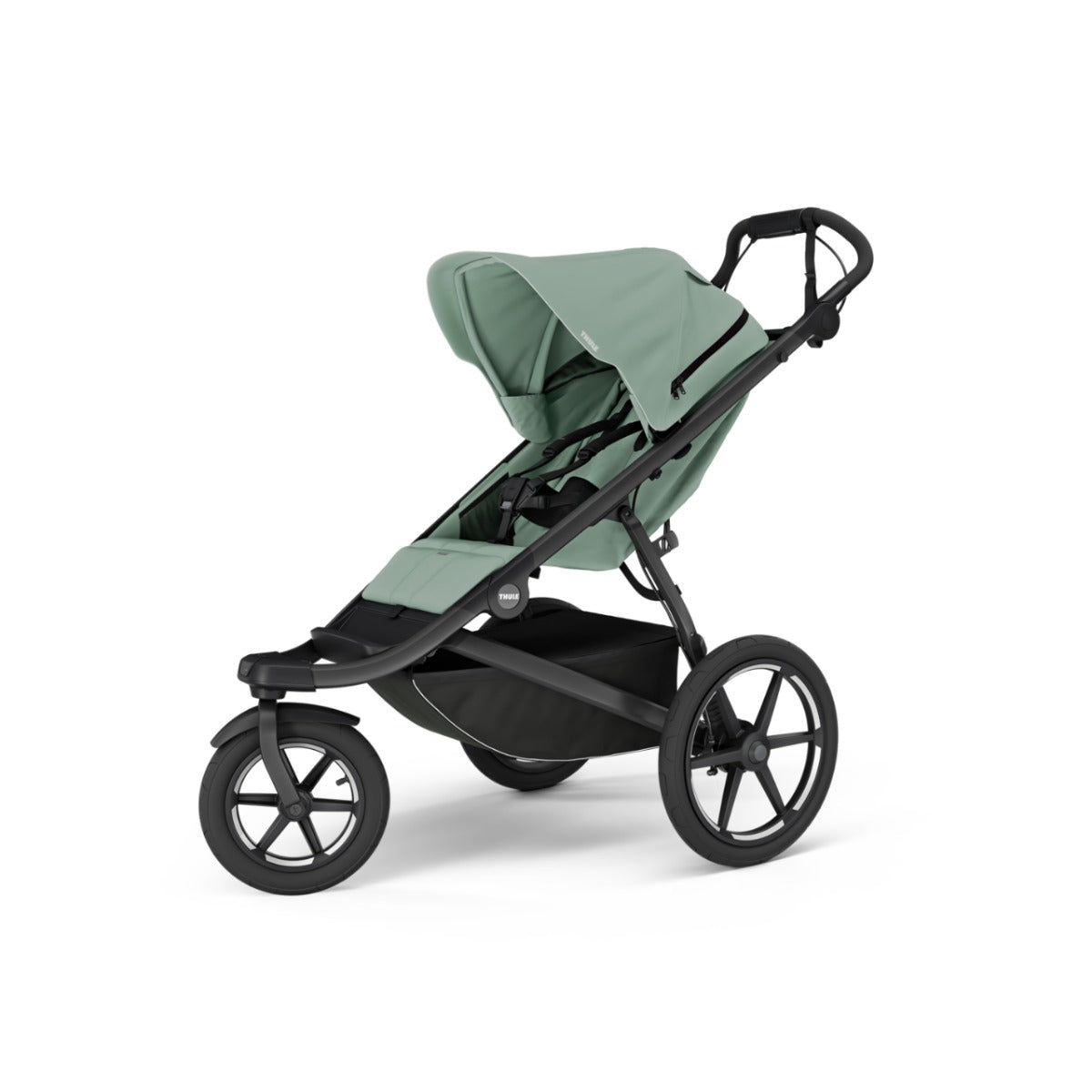 Carucior Thule Urban Glide 3 all-terrain cu catarama hamului magnetica Mist green