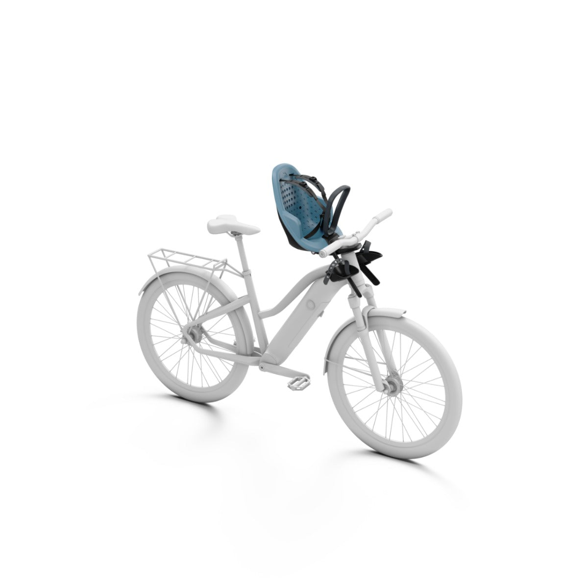 Scaun pentru copii, Thule Yepp 2 Mini Aegean Blue Front mounted, cu montare pe bicicleta in fata