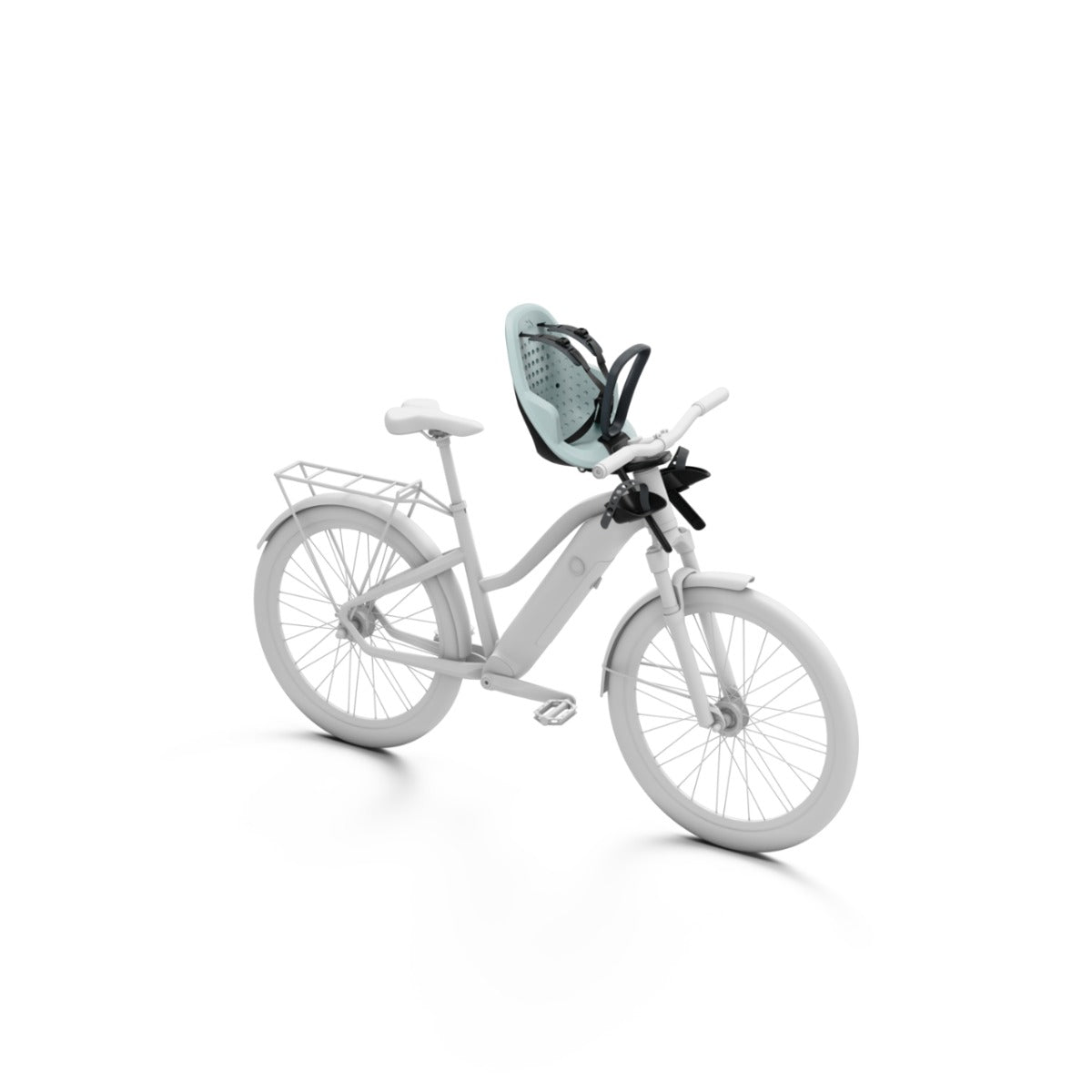 Scaun pentru copii, Thule Yepp 2 Mini Alaska Blue Front mounted, cu montare pe bicicleta in fata