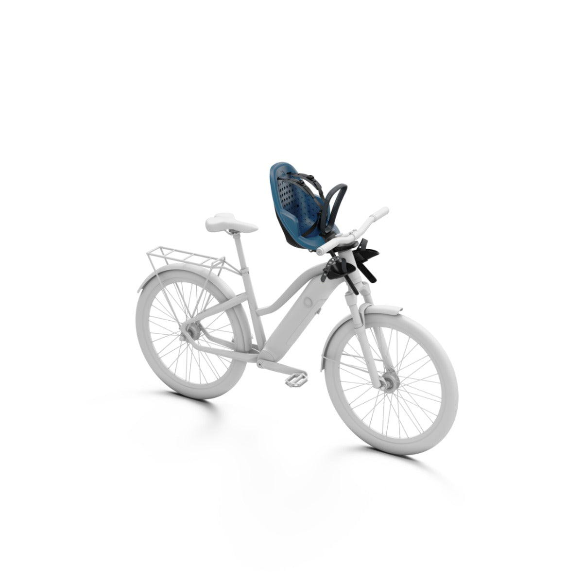 Scaun pentru copii, cu montare pe bicicleta in fata - Thule Yepp 2 Mini Front mounted, Majolica Blue