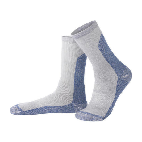 Șosete hiking hikerjoy cu 74,4% lână merinos, albastru cu gri, mărimea L (39-43)