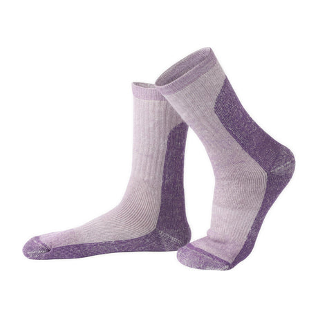 Șosete hiking hikerjoy cu 74,4% lână merinos, mov cu lila, mărimea M (35–38)