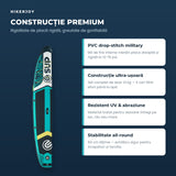 Construcție placă SUP din PVC drop-stitch military-grade, ușoară și rigidă