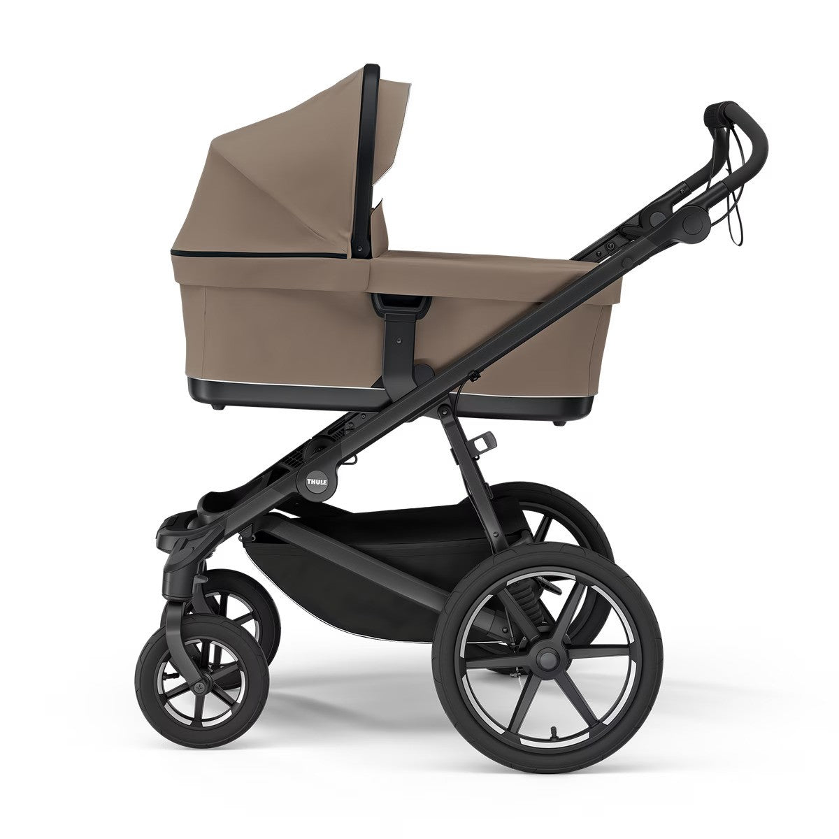 Carucior Thule Urban Glide 4 all-terrain cu catarama hamului magnetica, Maro