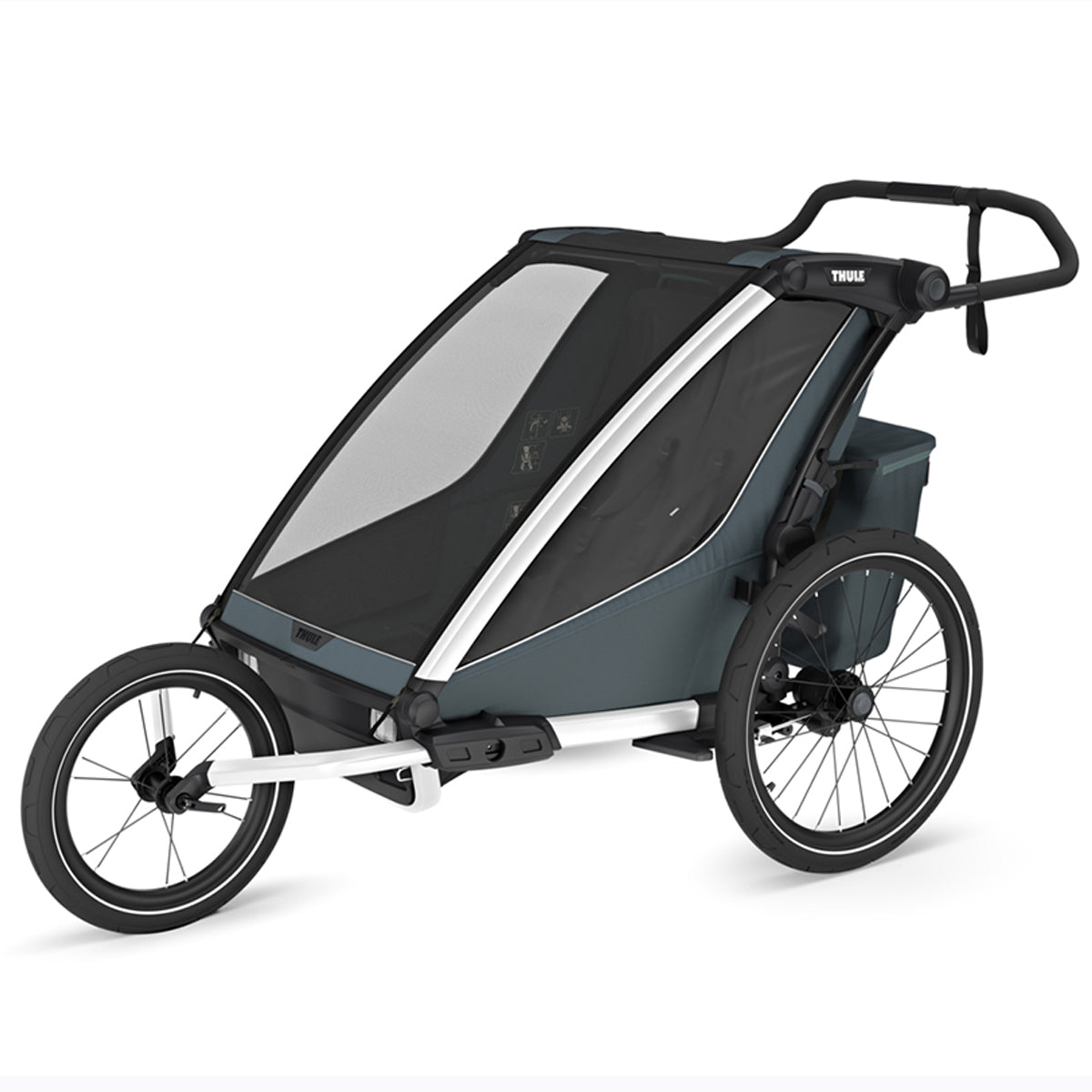 Carucior multisport double Thule Chariot Cross 2, Dark Slate