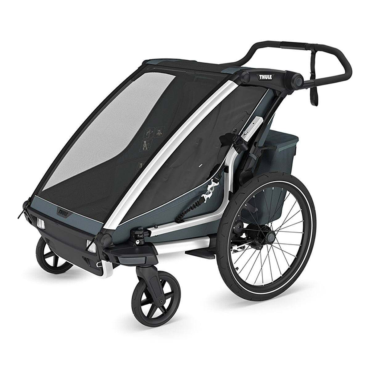 Carucior multisport double Thule Chariot Cross 2, Dark Slate