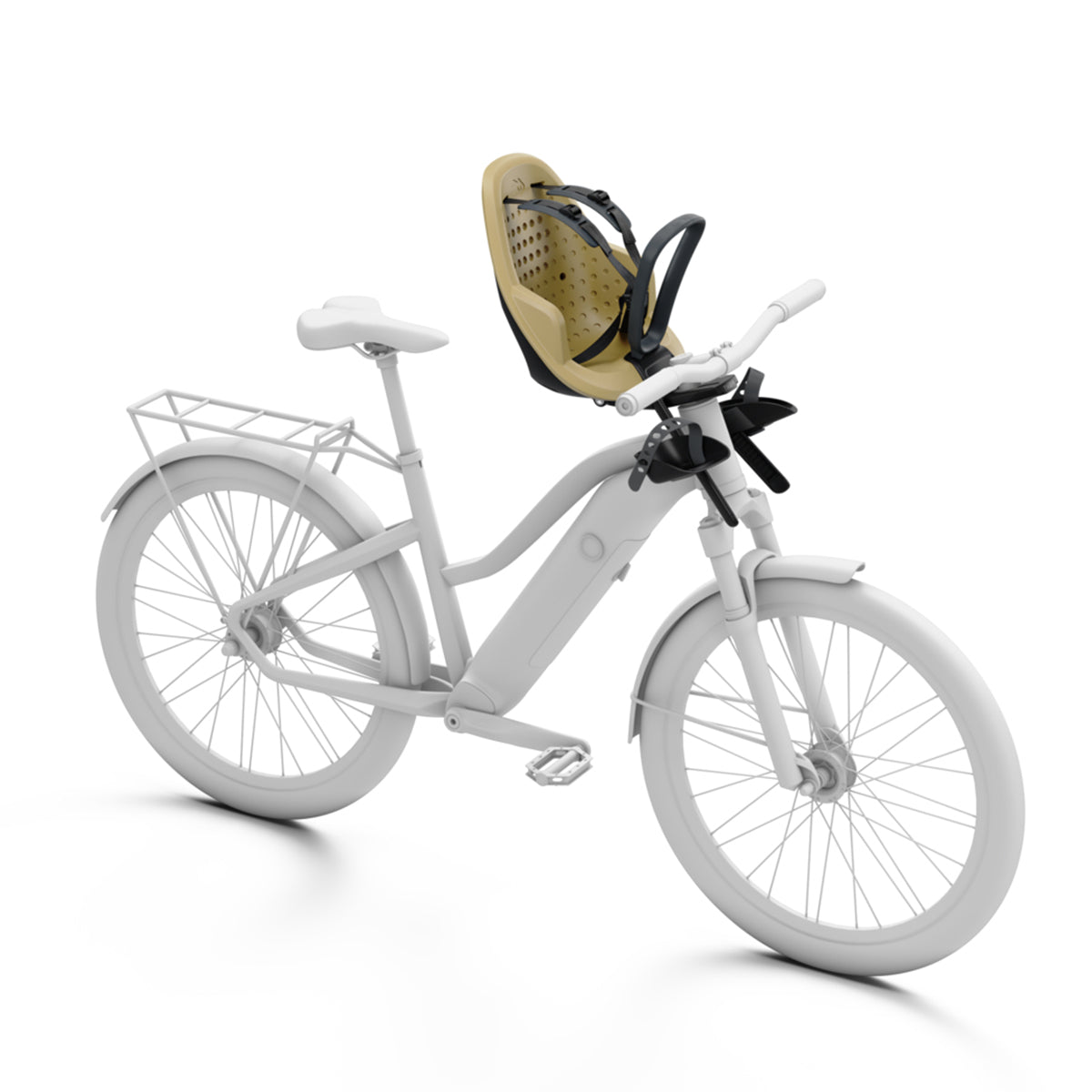 Scaun pentru copii, cu montare pe bicicleta in fata - Thule Yepp 2 Mini Front mounted, Fennel Tan
