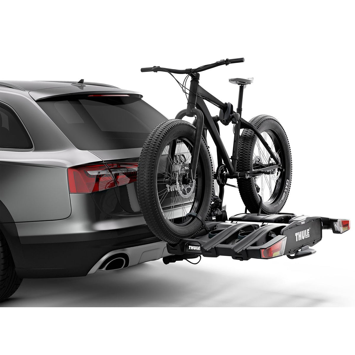 Suport biciclete Thule EasyFold XT 3  NEGRU cu prindere pe carligul de remorcare - pentru 3 biciclete